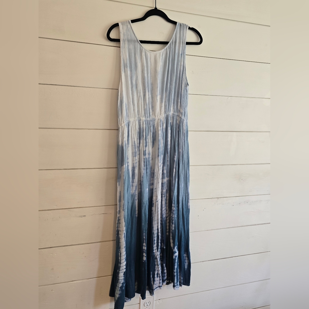 Kaktus Blue and Gray Maxi Dress